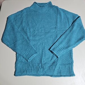 Elegant Teal Turtleneck Sweater